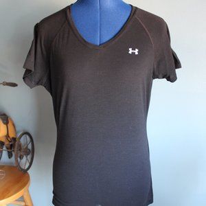Black Short Sleeve V-Neck T-Shirt ~M~